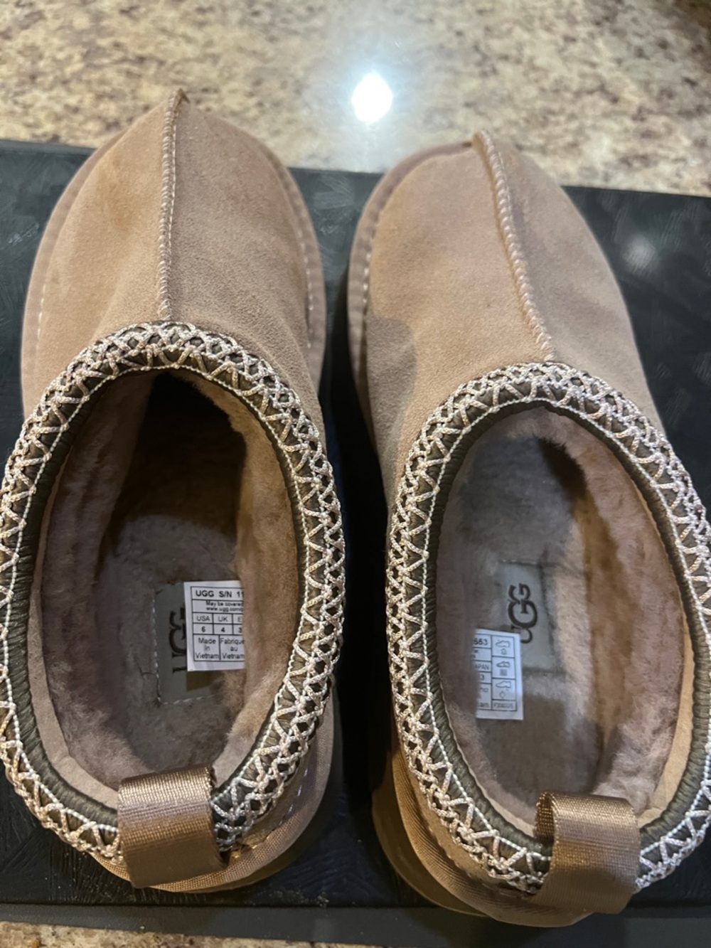 UGG Women's Slip-On Suede Clogs in Light Taupe - Picture 7 of 7